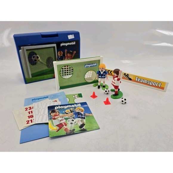 Playmobil Other - Playmobil Sports Soccer Shootout Set 4701 Goals Balls Net -  Complete! Unplayed?